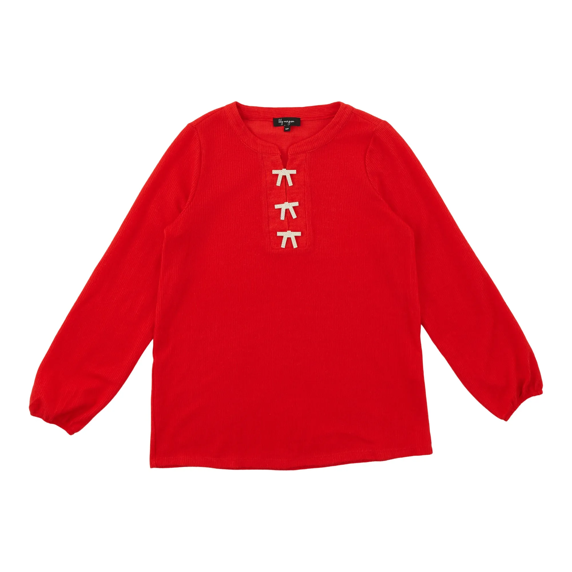 lily morgan Women's Long Sleeve Bow Detail Top sold by Giant Tiger product image thumbnail 3