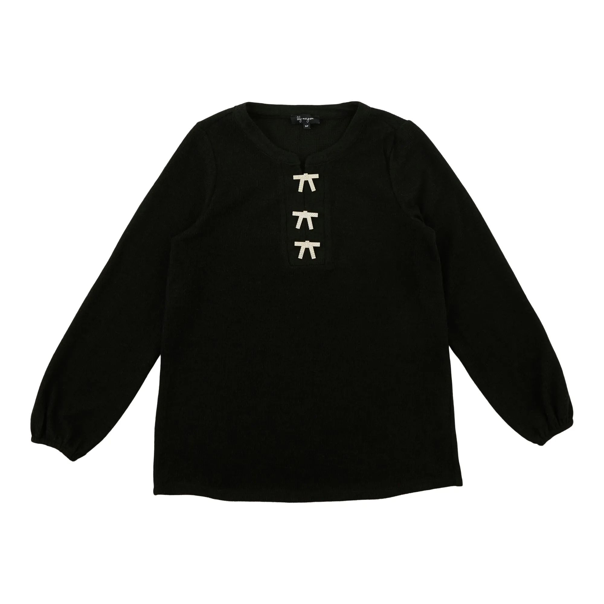 lily morgan Women's Long Sleeve Bow Detail Top sold by Giant Tiger