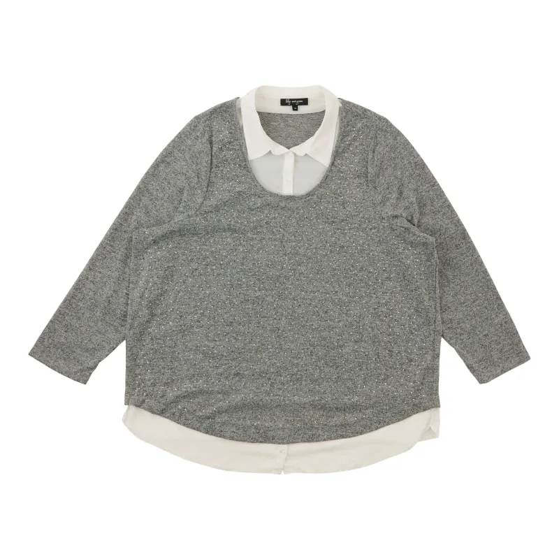 lily morgan Women's Plus Collared Sweater sold by Giant Tiger