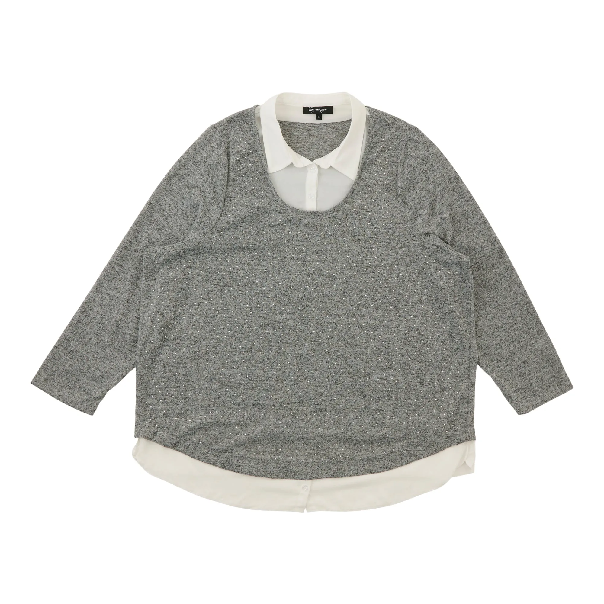 lily morgan Women's Plus Collared Sweater sold by Giant Tiger