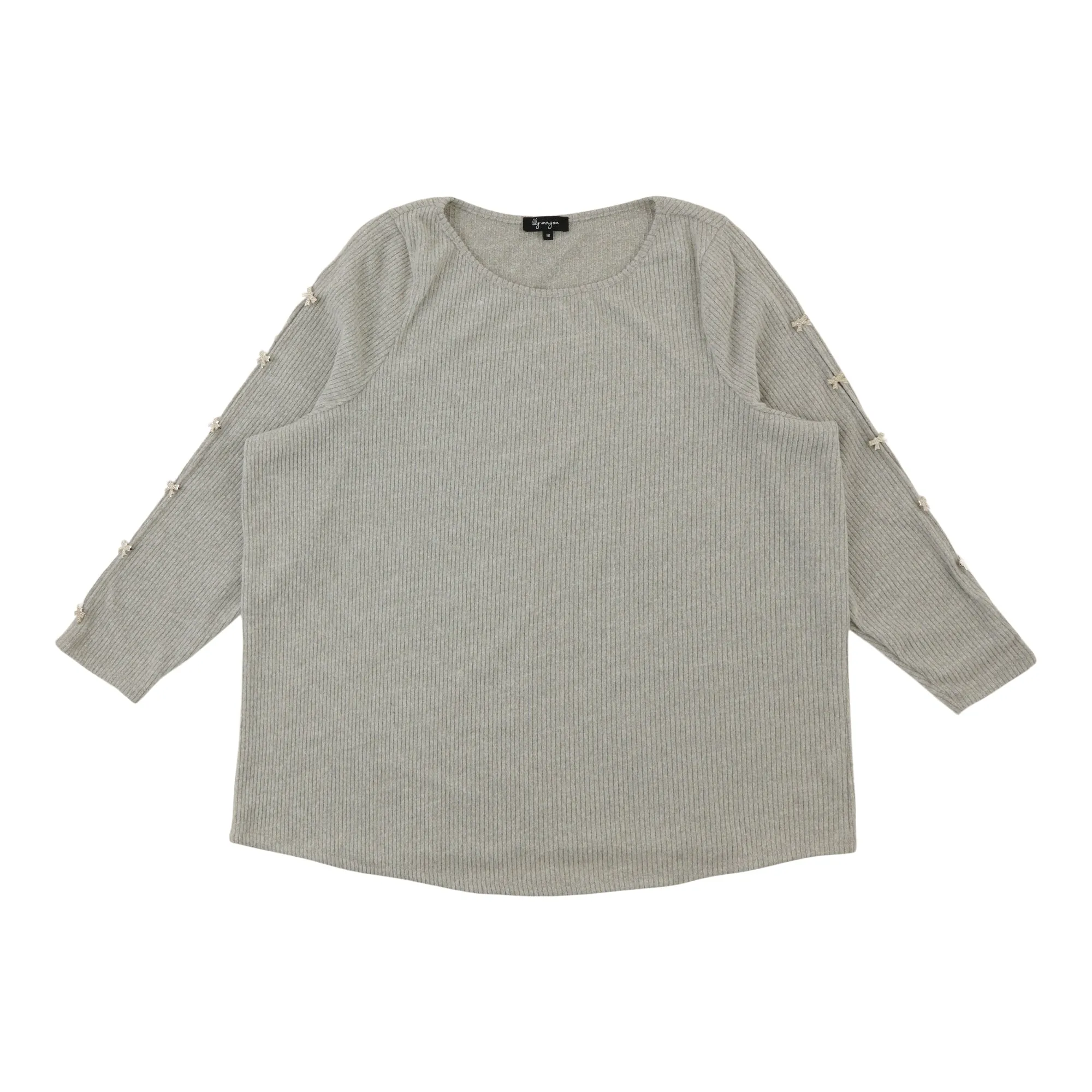 lily morgan Women's Plus Tie Front Top sold by Giant Tiger product image thumbnail 4