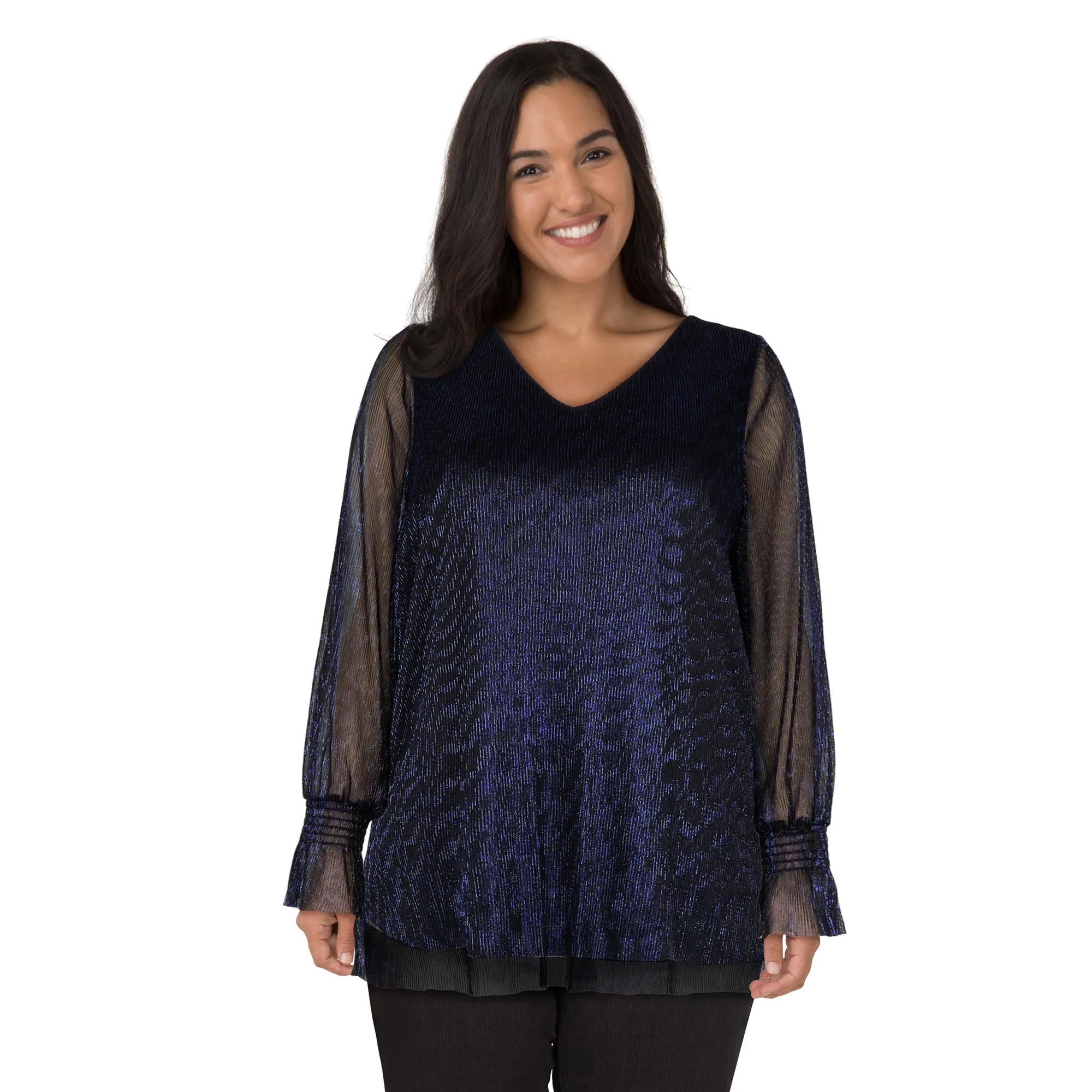 lily morgan Women's Plus Shimmer Knit Top sold by Giant Tiger product image thumbnail 3