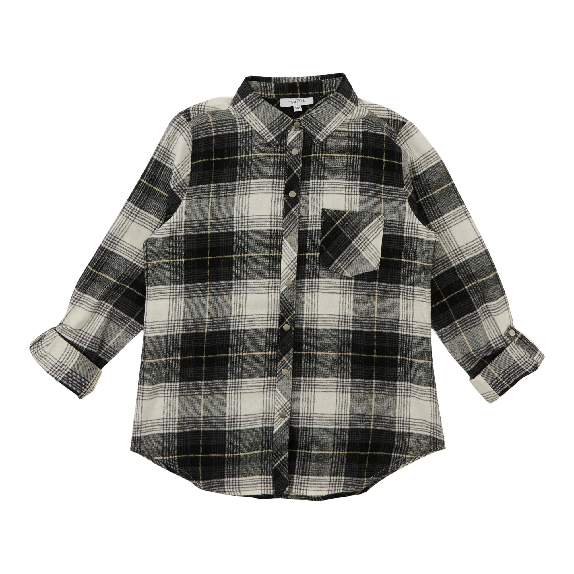 mySTYLE Women's Flannel Snap Shirt sold by Giant Tiger