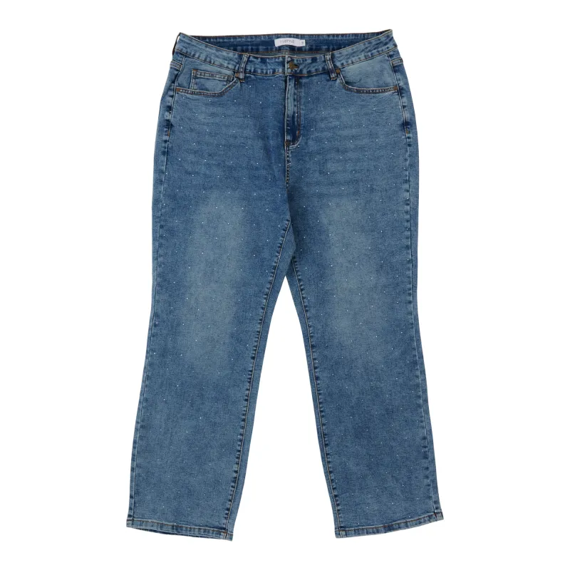 mySTYLE Women's Plus Denim with Rhinestone Details sold by Giant Tiger
