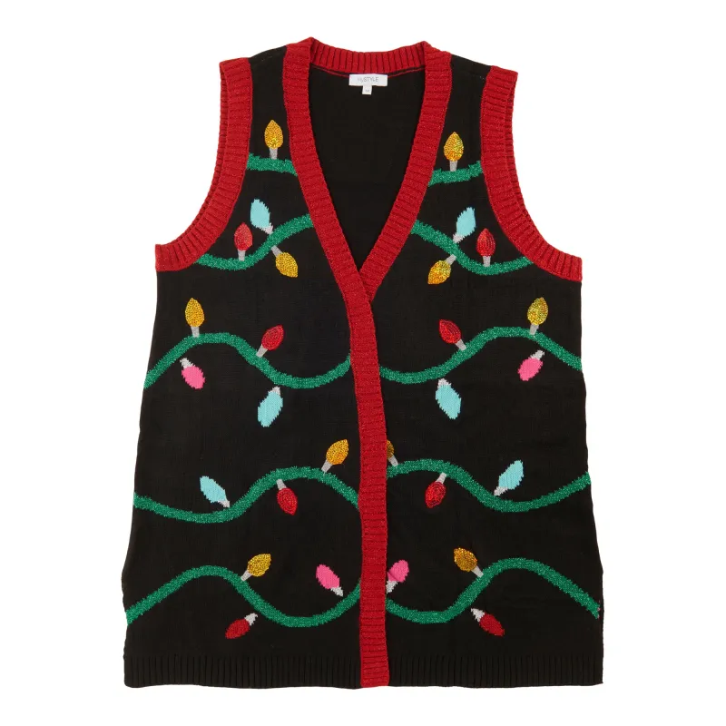 Comfy Cozy Women's Plus Long Lights Vest sold by Giant Tiger