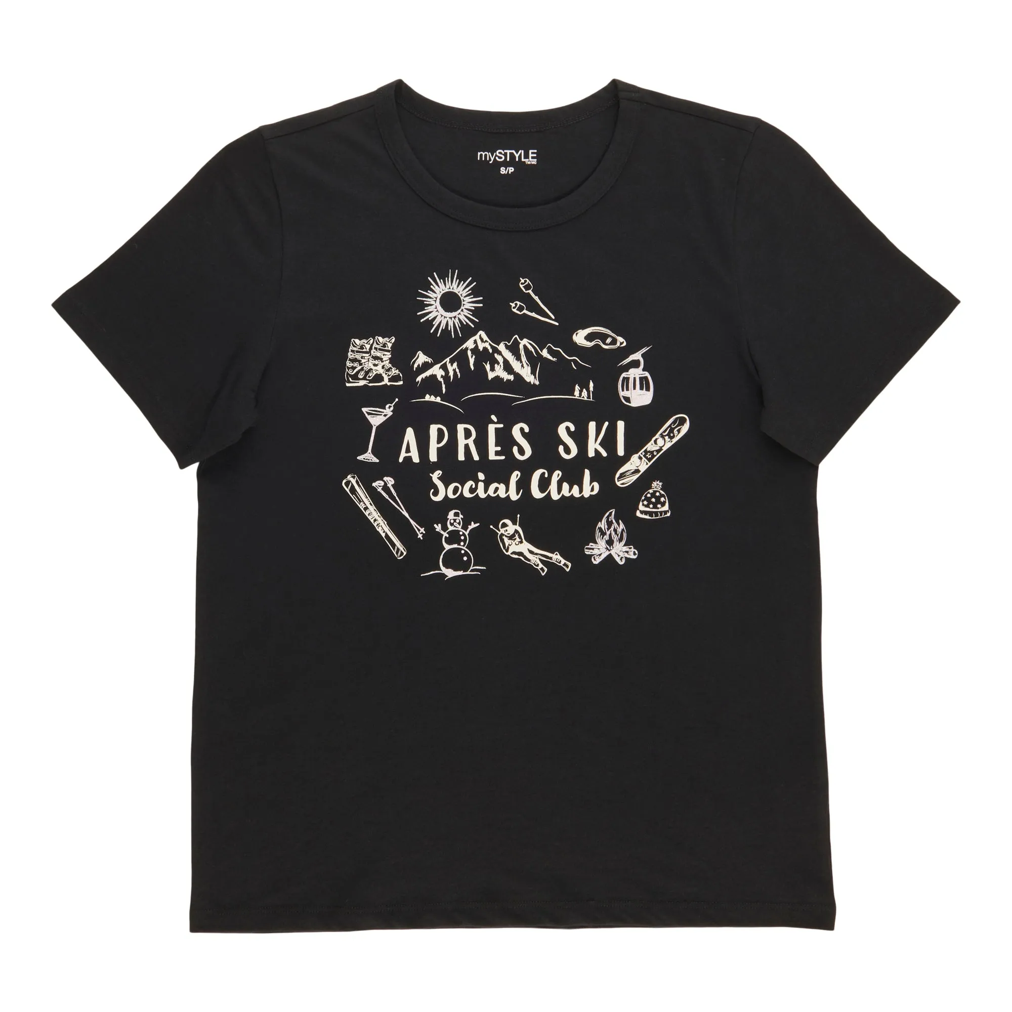 mySTYLE Women's Crew Neck Glitter T-Shirt sold by Giant Tiger product image thumbnail 2