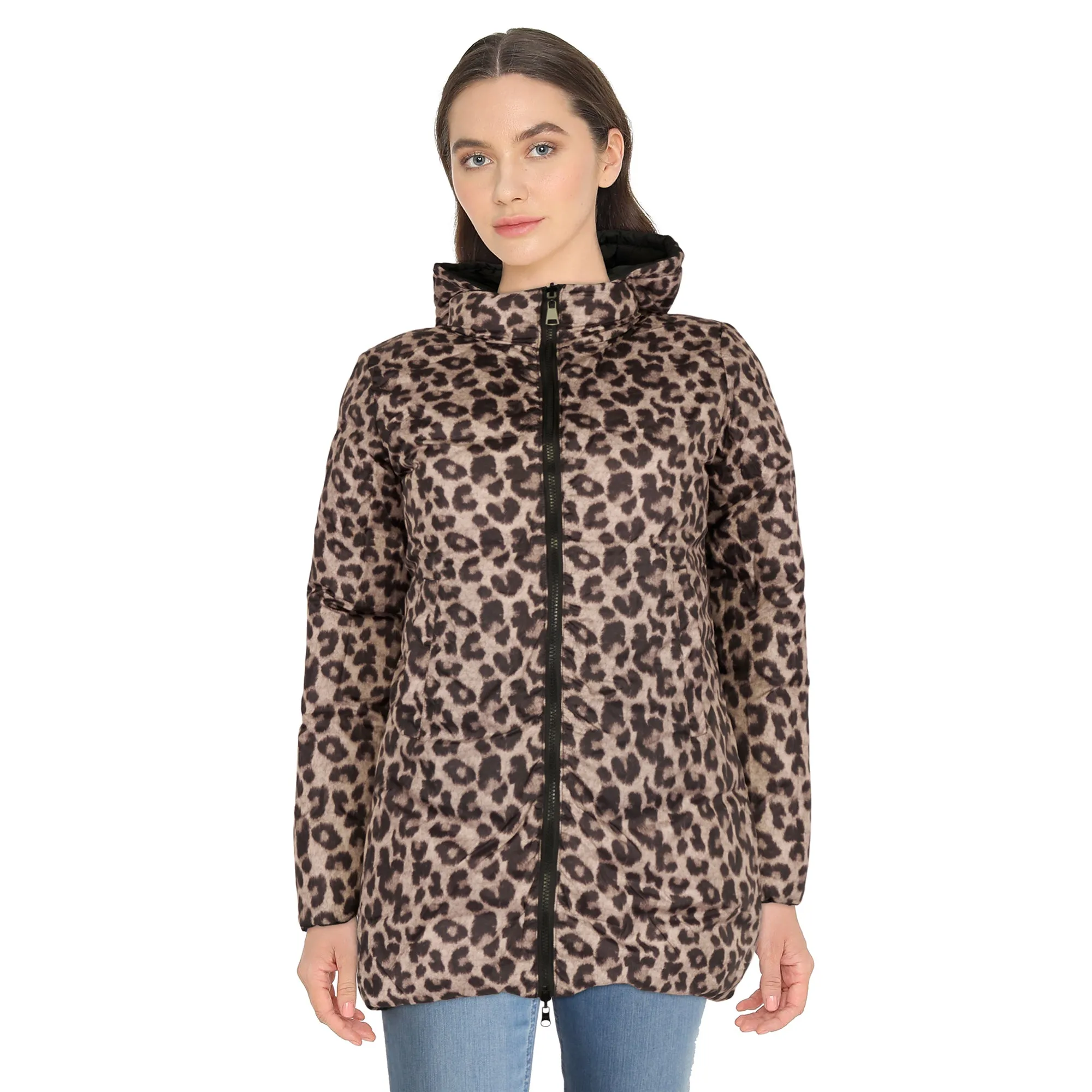 lily morgan Women's Reversible Long Puffer Jacket sold by Giant Tiger
