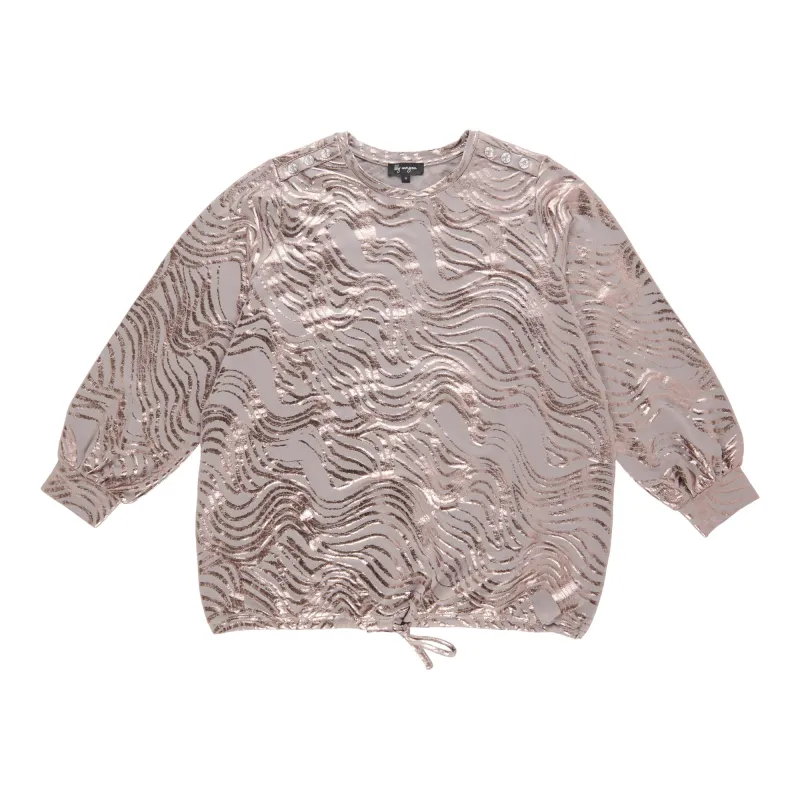 lily morgan Women's Plus Top with Foil Details sold by Giant Tiger