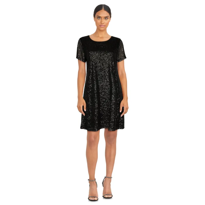 lily morgan Women's Short Sleeve Sequin Dress sold by Giant Tiger