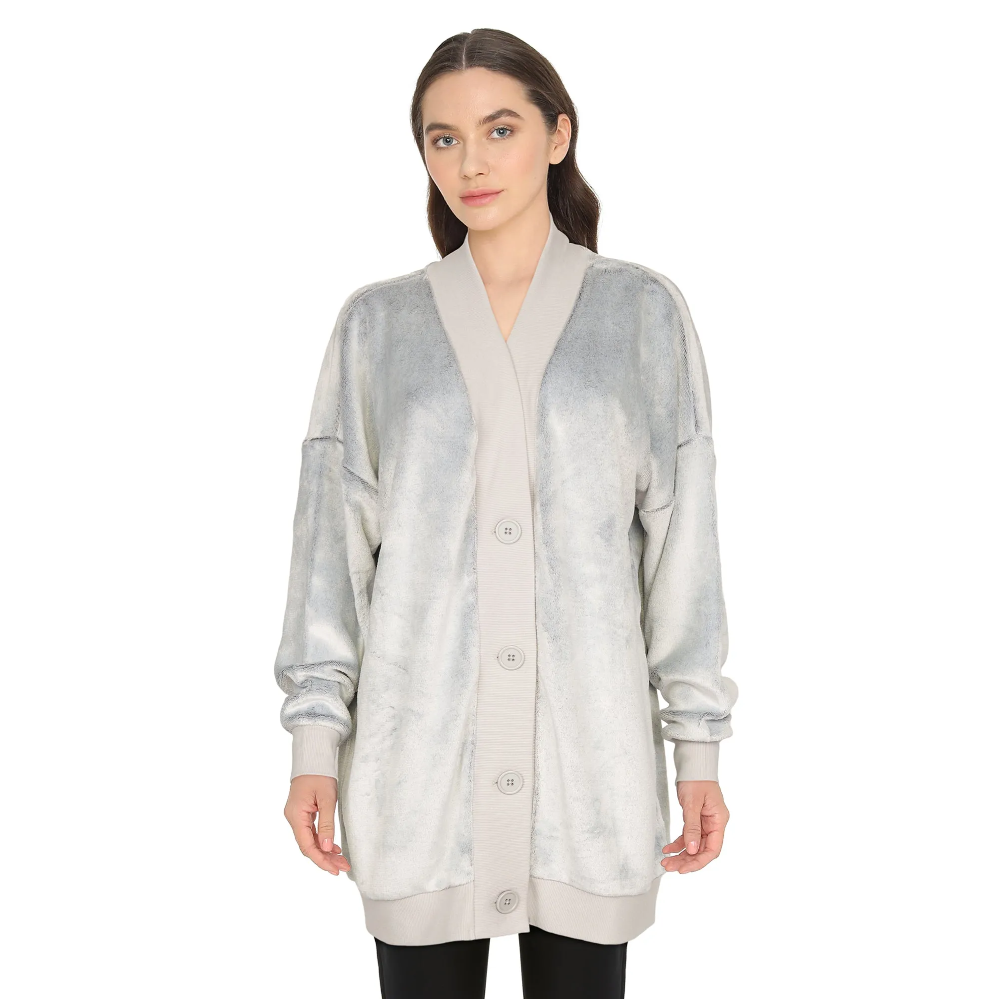 Carisma Women's Plush Button-Down Cardigan sold by Giant Tiger
