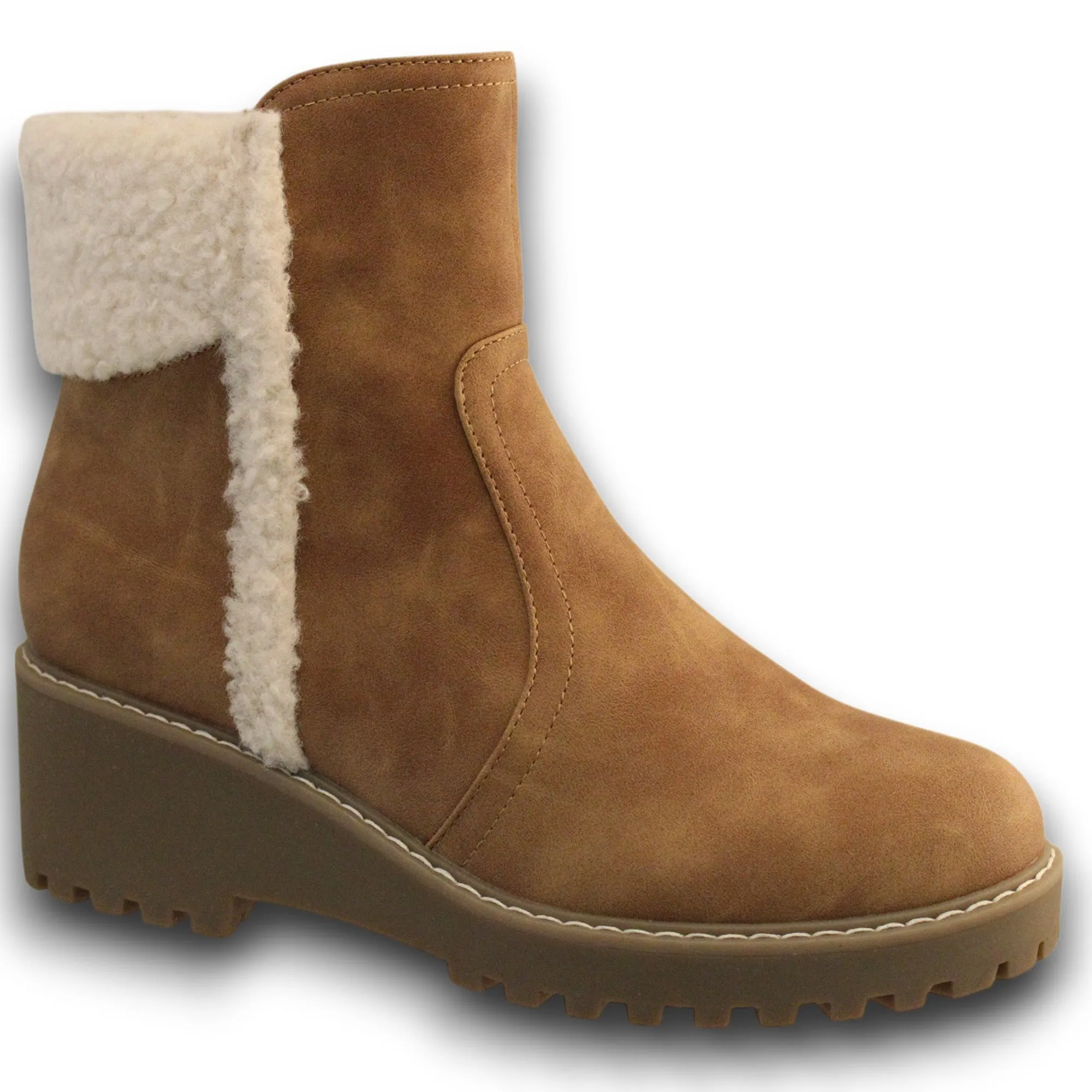 mySTYLE Women's Berber Fleece Hiker Boots sold by Giant Tiger