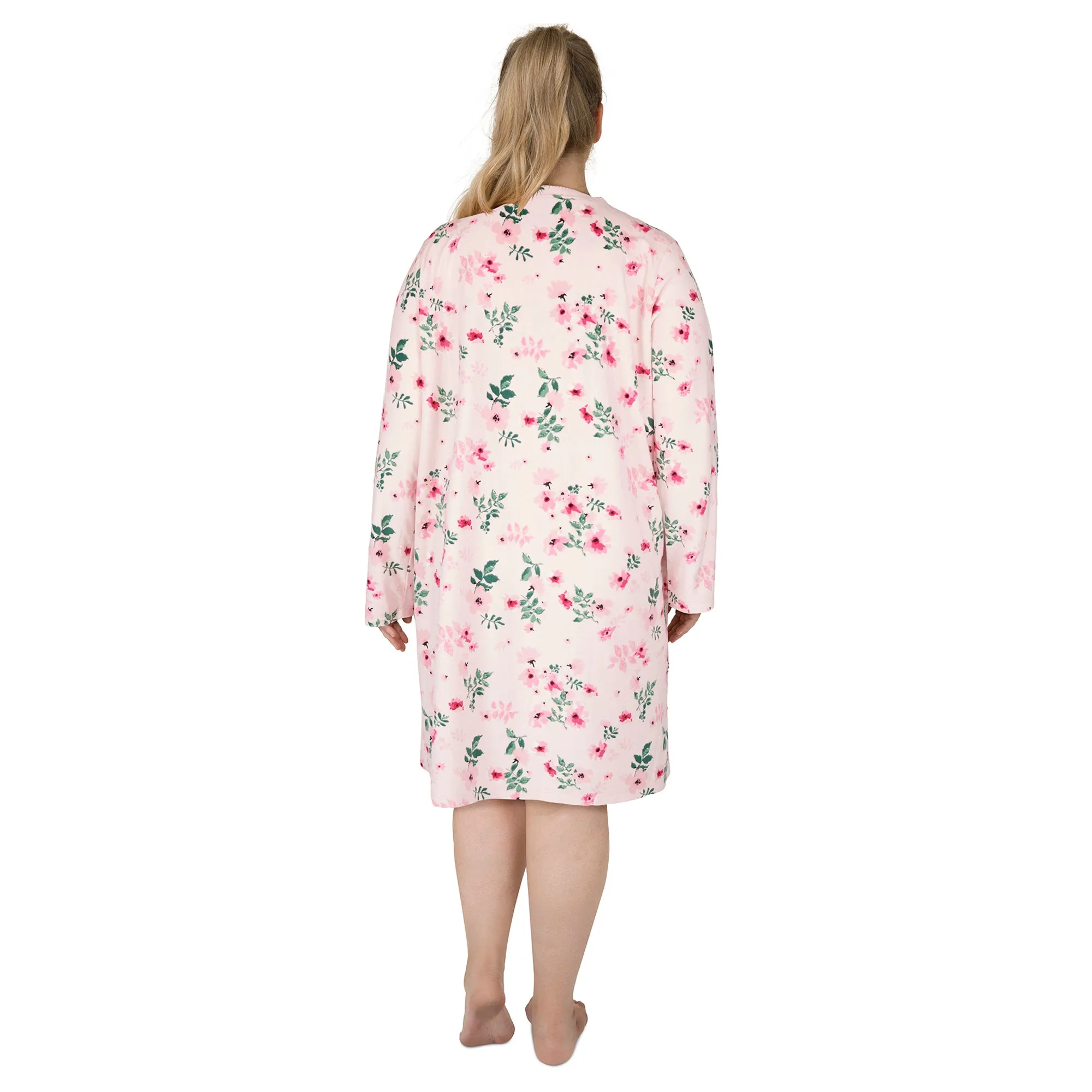 Carisma Women's Plus Velour Long Sleeve Nightgown sold by Giant Tiger product image thumbnail 2