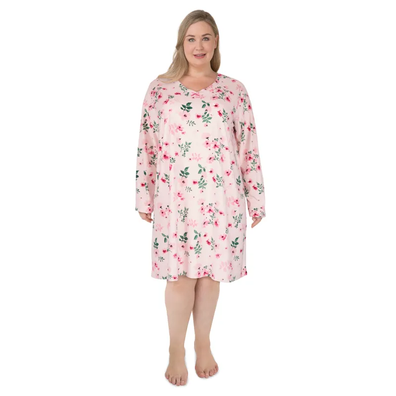 Carisma Women's Plus Velour Long Sleeve Nightgown sold by Giant Tiger