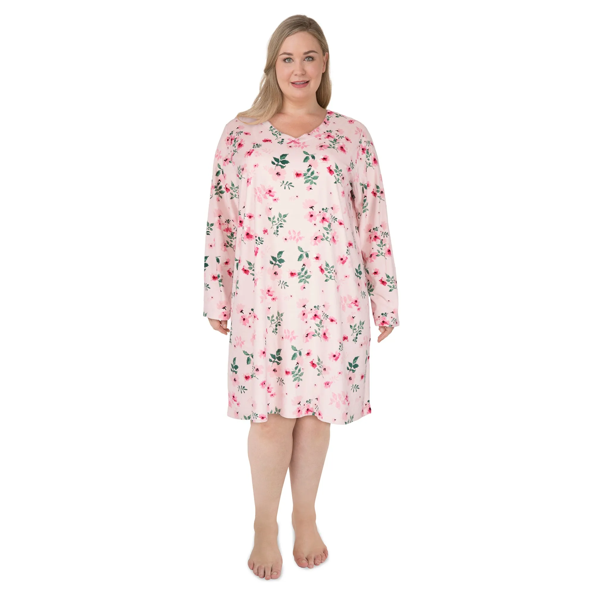 Carisma Women's Plus Velour Long Sleeve Nightgown sold by Giant Tiger