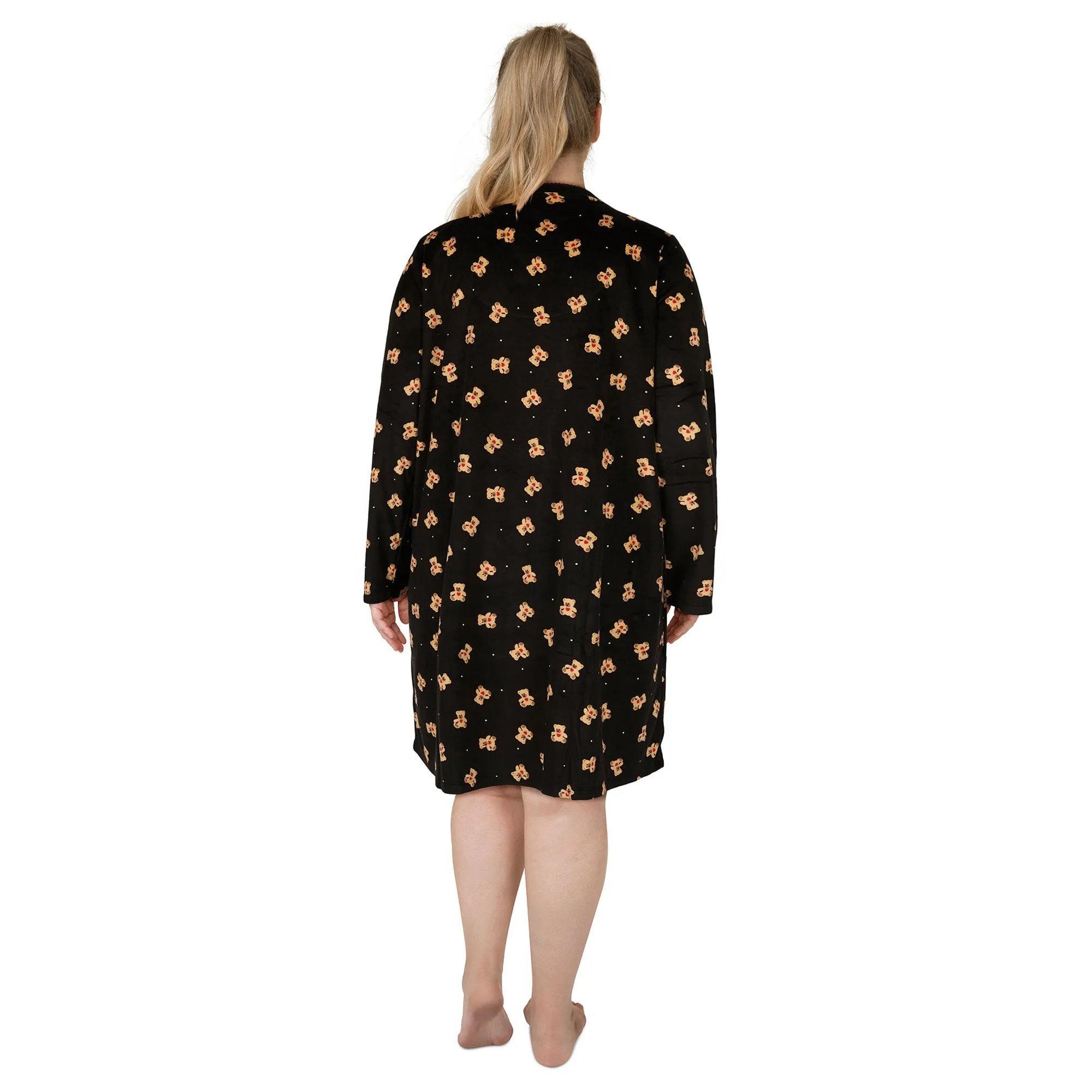 Carisma Women's Plus Velour Long Sleeve Nightgown sold by Giant Tiger product image thumbnail 4