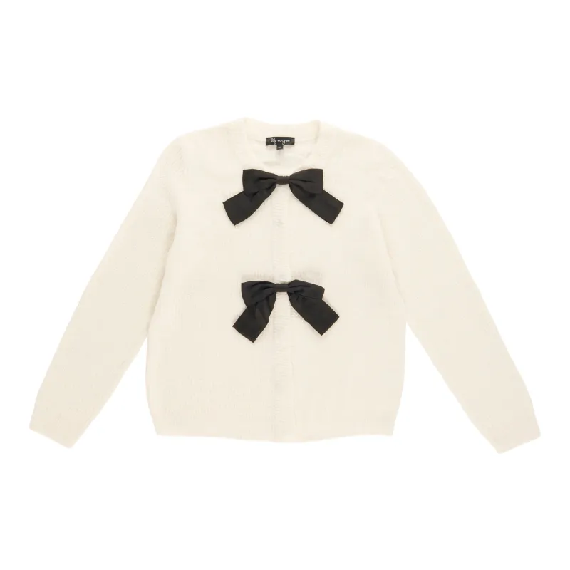 lily morgan Women's Satin Bow Cardigan sold by Giant Tiger