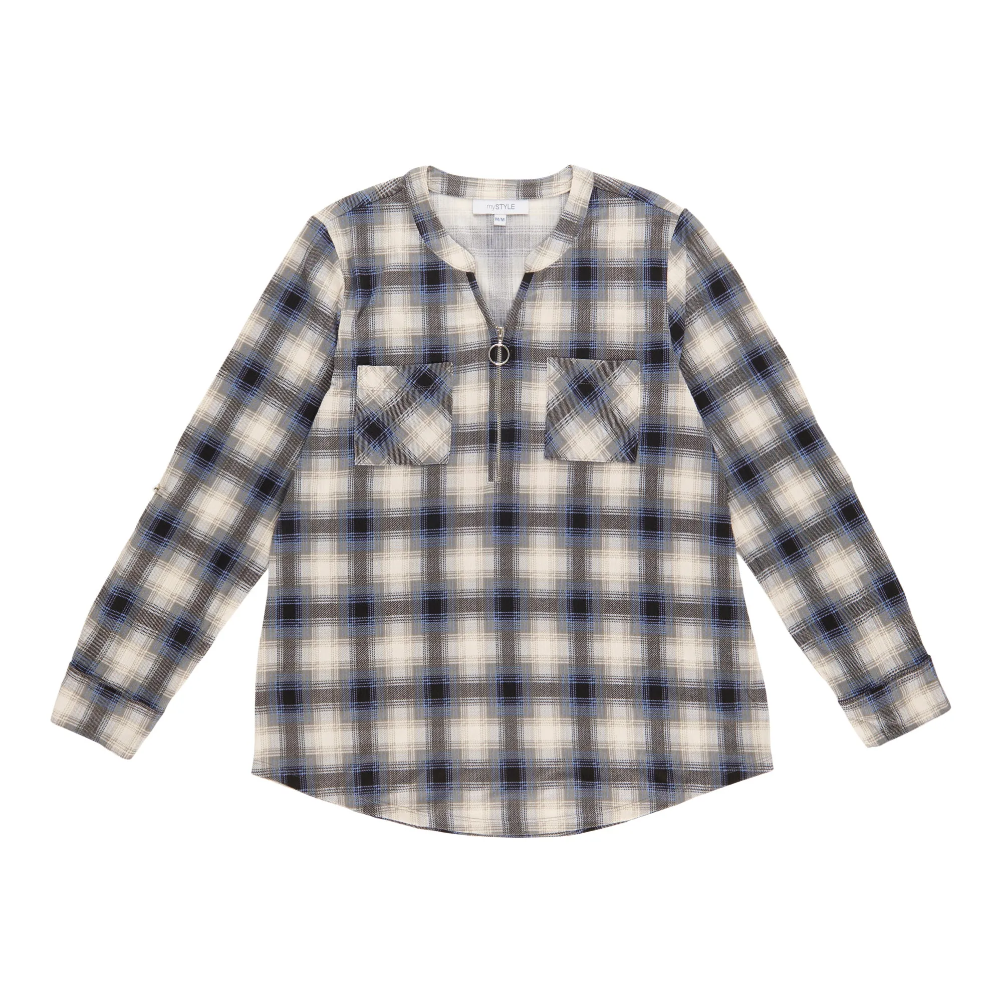 mySTYLE Women's Plaid Knit Top sold by Giant Tiger product image thumbnail 2