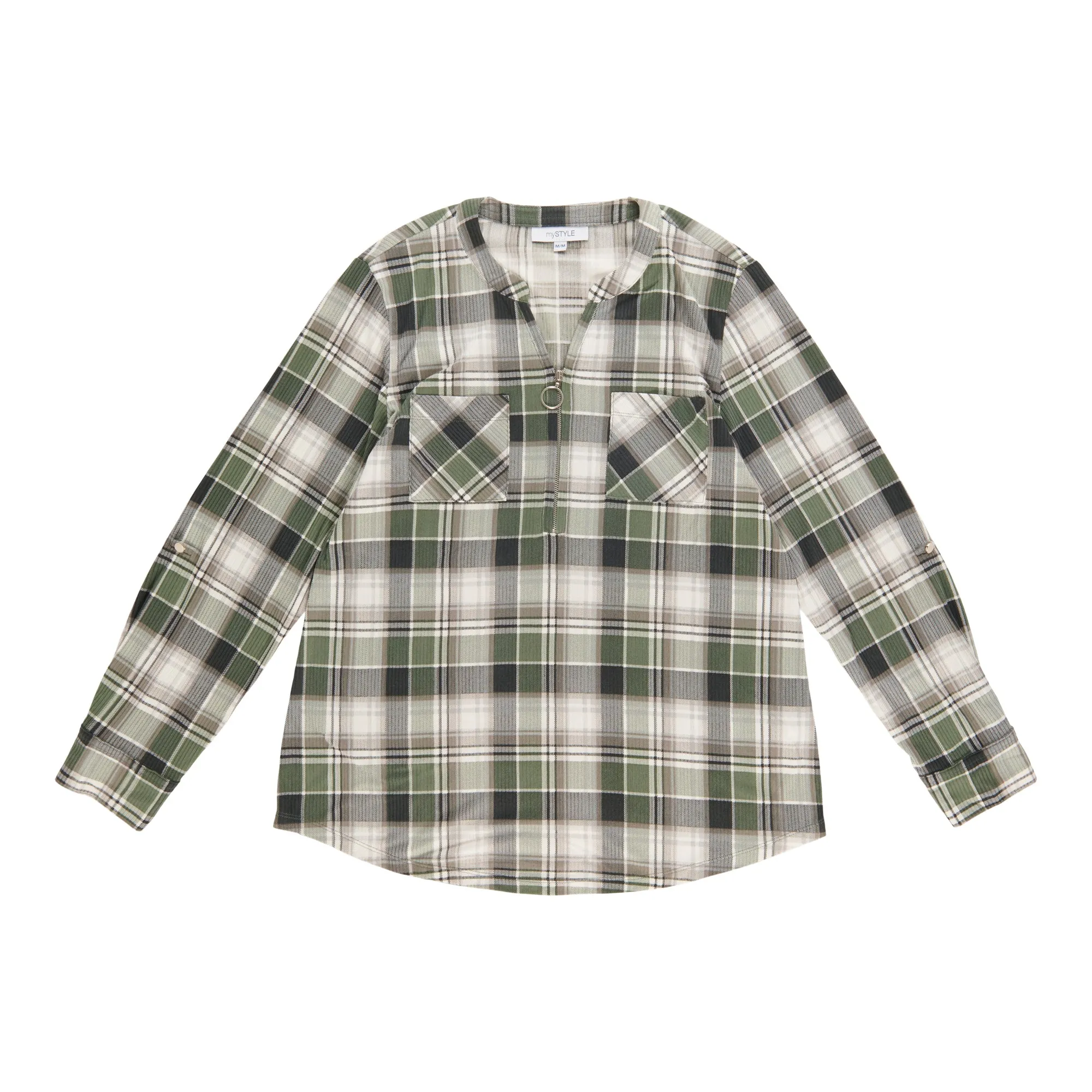 mySTYLE Women's Plaid Knit Top sold by Giant Tiger product image thumbnail 3
