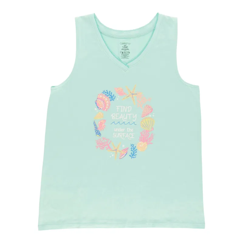 Carisma Women's Screen Printed Tank Top Sleepshirt sold by Giant Tiger