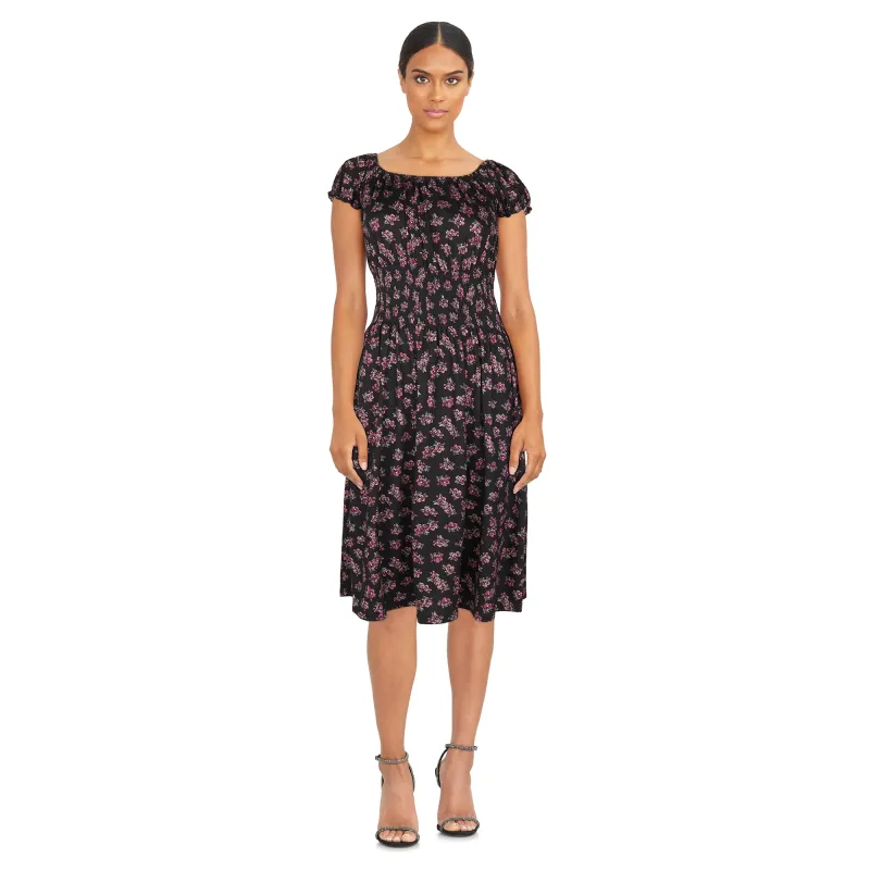 lily morgan Women's Smocked Midi Dress sold by Giant Tiger