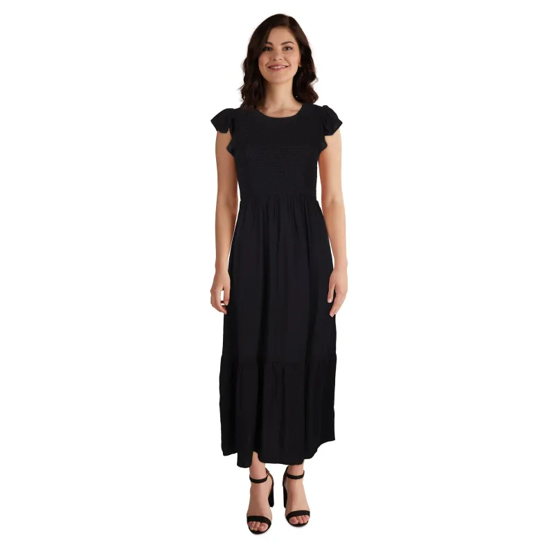 mySTYLE Women's Flutter Sleeves Maxi Dress sold by Giant Tiger