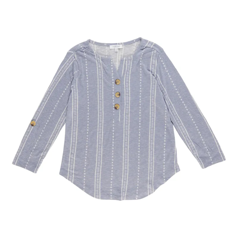 mySTYLE Women's Long Sleeve Henley sold by Giant Tiger