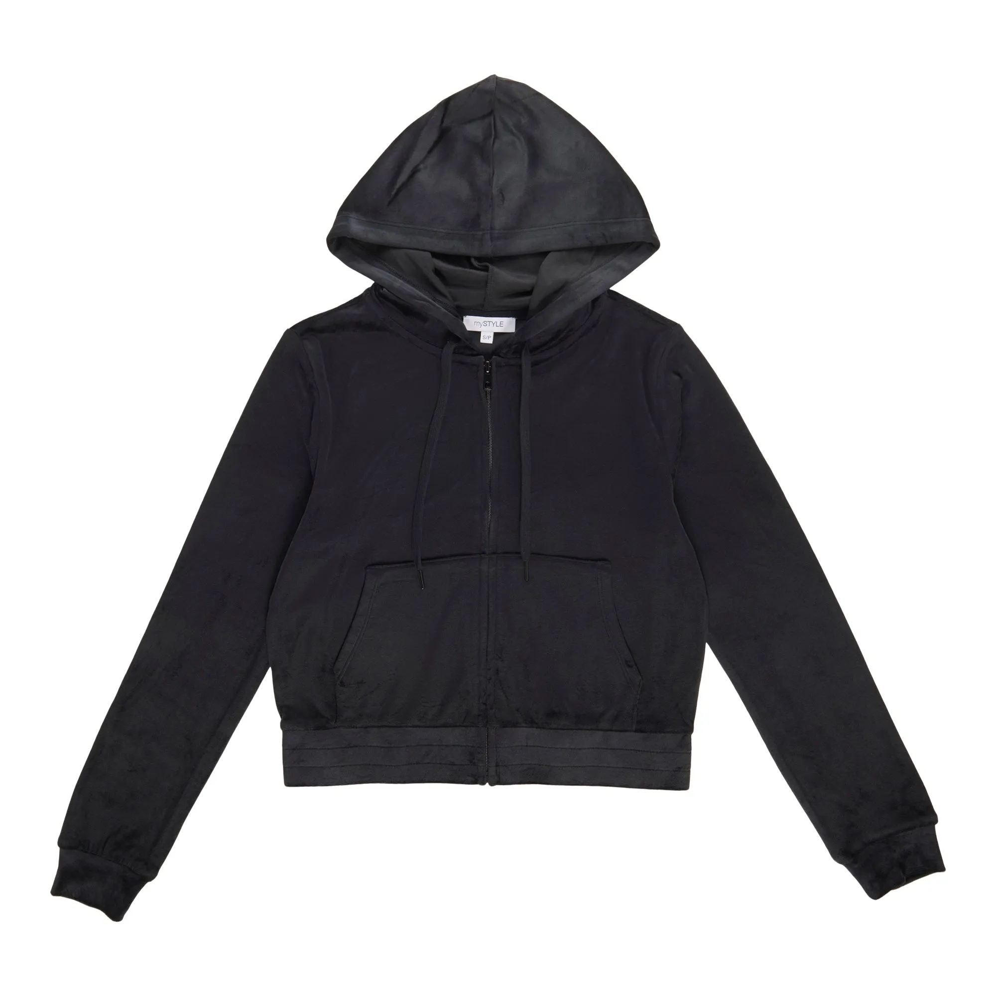 mySTYLE Women's Velour Hooded Jacket sold by Giant Tiger