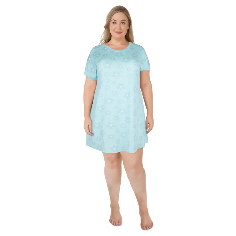 Carisma Women's Plus Short Sleeve Sleepshirt sold by Giant Tiger