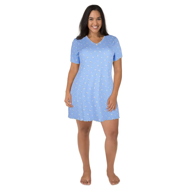 Carisma Women's Plus Ribbed V-Neck Sleepshirt sold by Giant Tiger