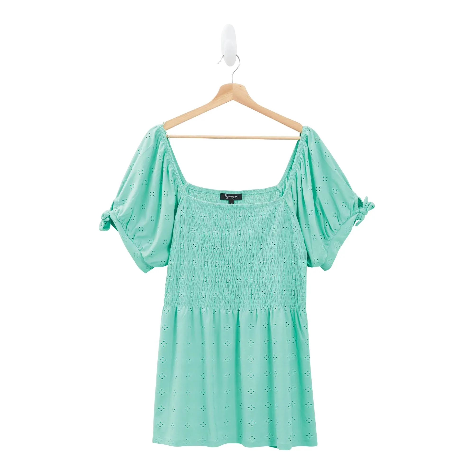 lily morgan Women's Plus Smocked Tie Sleeve Top - 1X-3X sold by Giant Tiger product image thumbnail 2