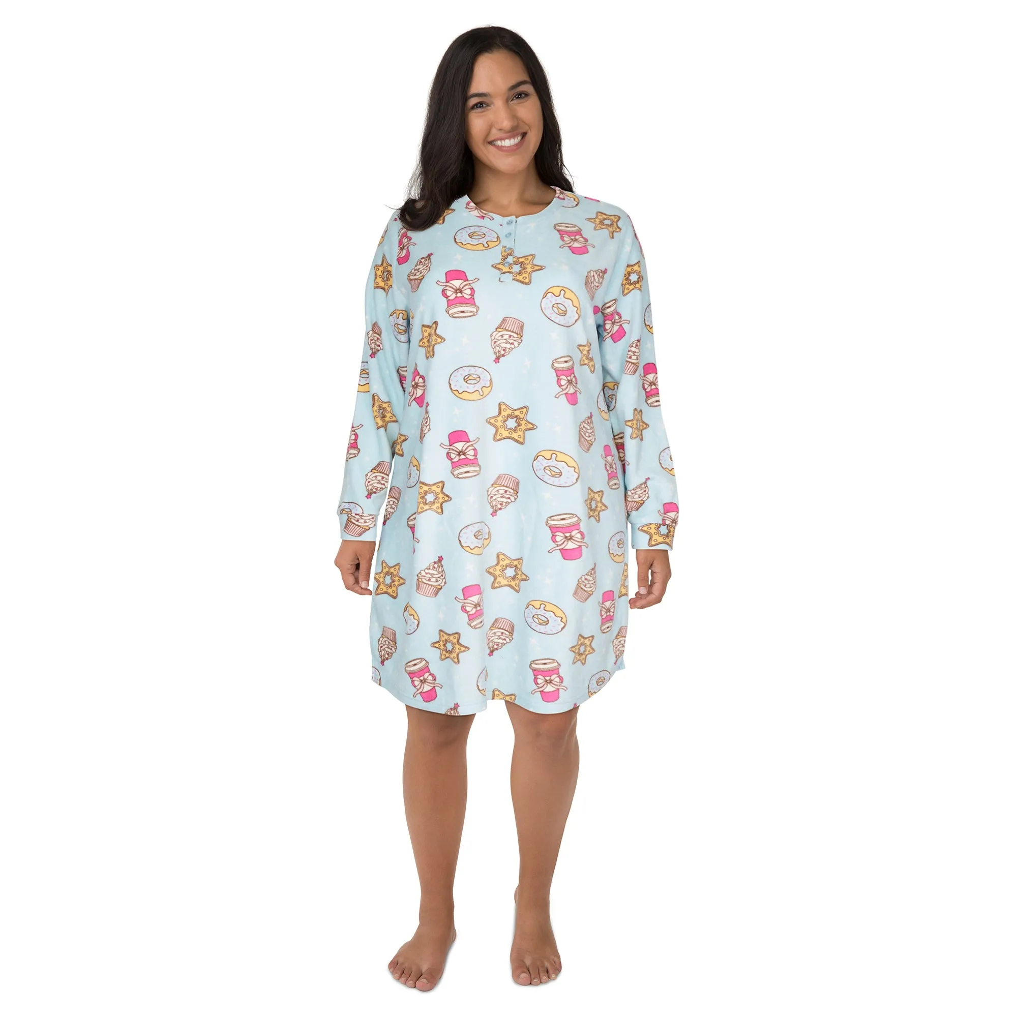 Carisma Women's Plus Micropolar Sleepshirt sold by Giant Tiger