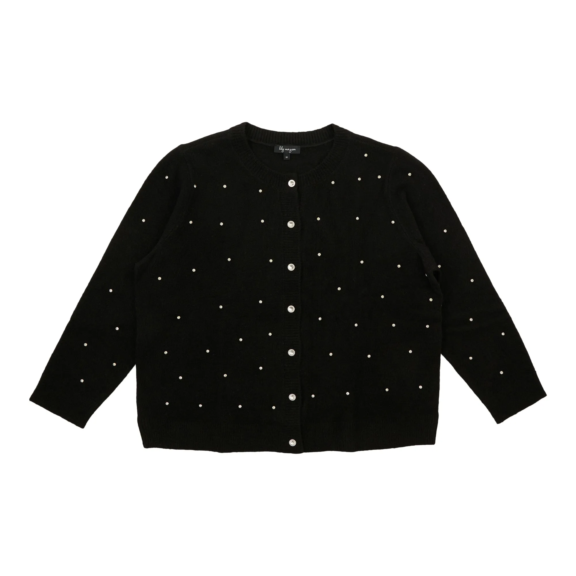 lily morgan Women's Plus Rhinestone Cardigan sold by Giant Tiger product image thumbnail 2