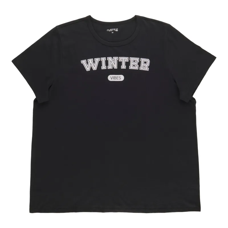 mySTYLE Women's Plus Novelty Tee sold by Giant Tiger