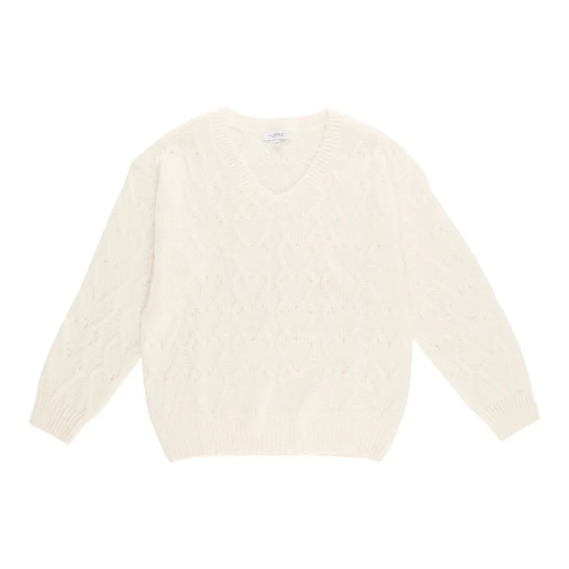 mySTYLE Women's Cable V-Neck Sweater sold by Giant Tiger