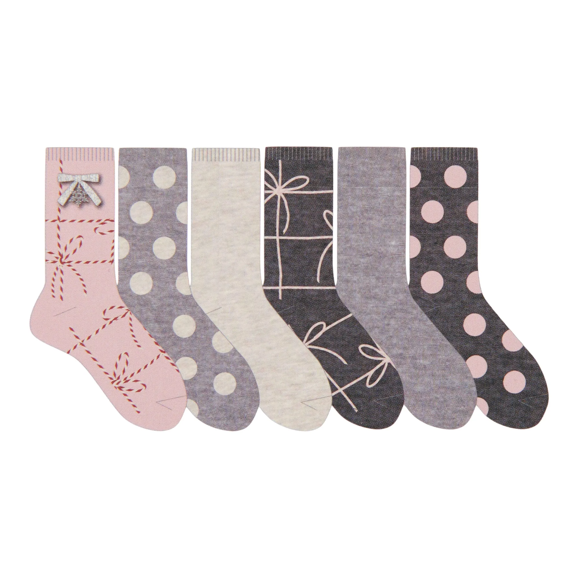 Women's Branded Boxed Crew Socks, 6-Pack sold by Giant Tiger product image thumbnail 3