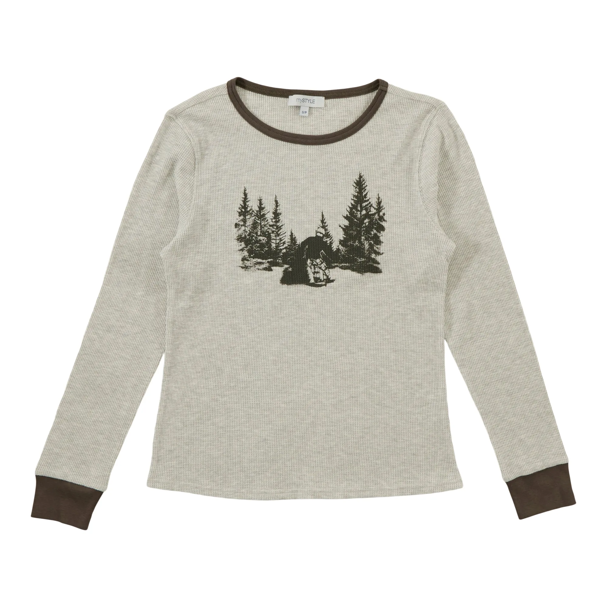 mySTYLE Women's Waffle Long Sleeve Top sold by Giant Tiger product image thumbnail 2