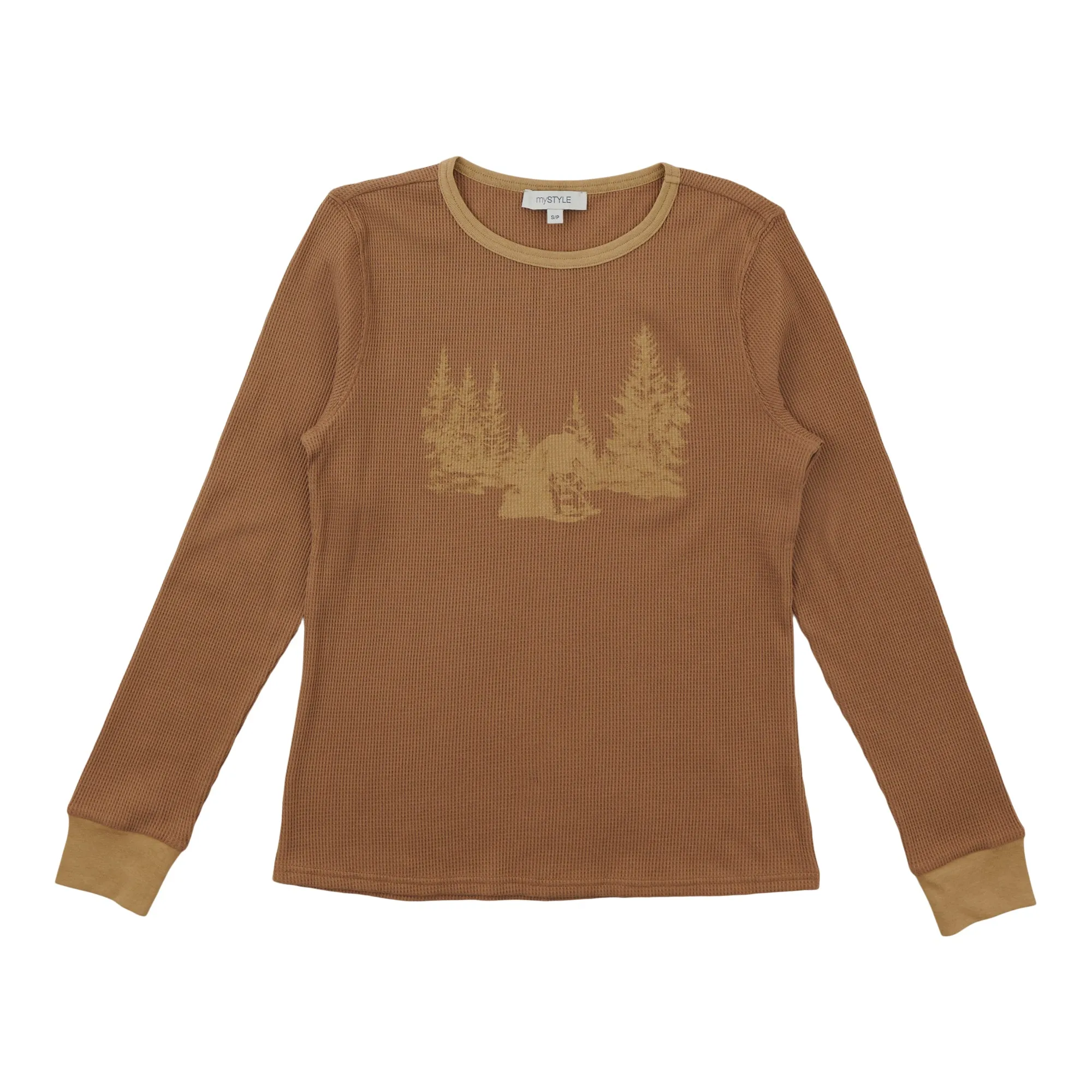 mySTYLE Women's Waffle Long Sleeve Top sold by Giant Tiger