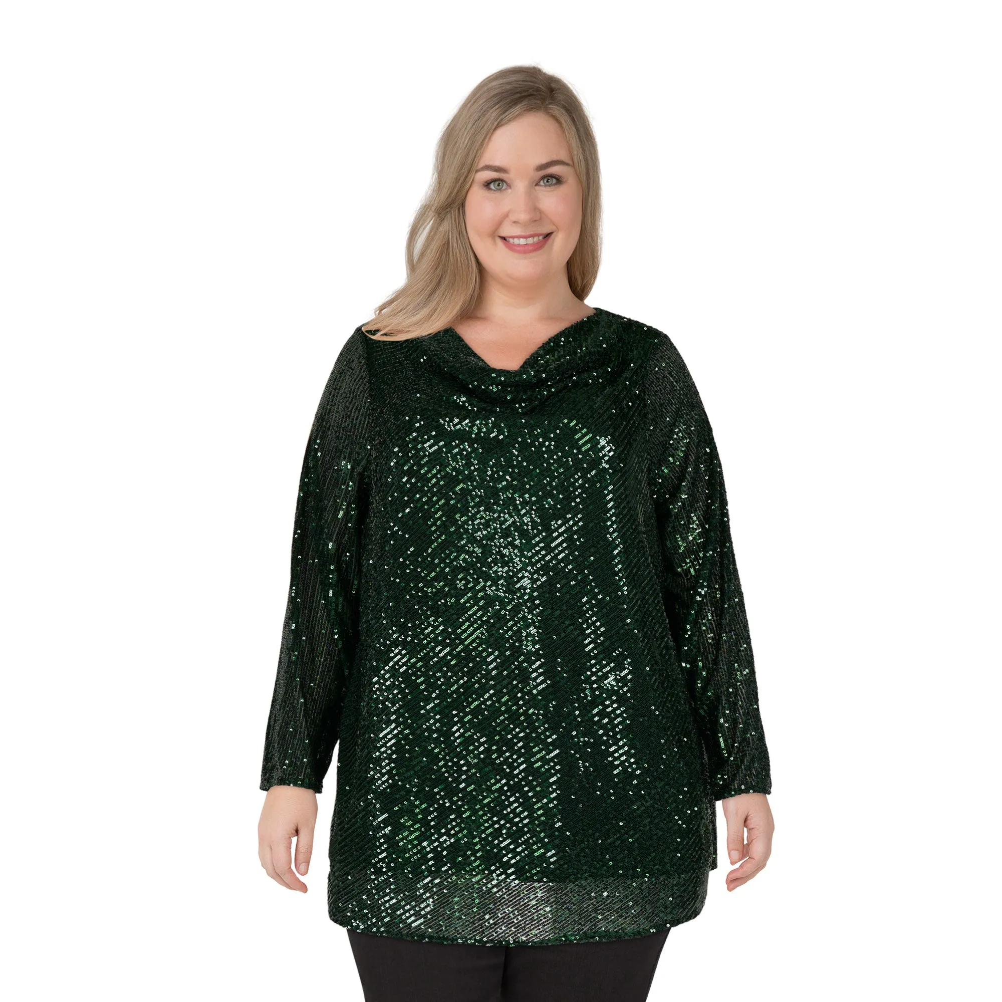 lily morgan Women's Plus Drape Neck Top sold by Giant Tiger product image thumbnail 3