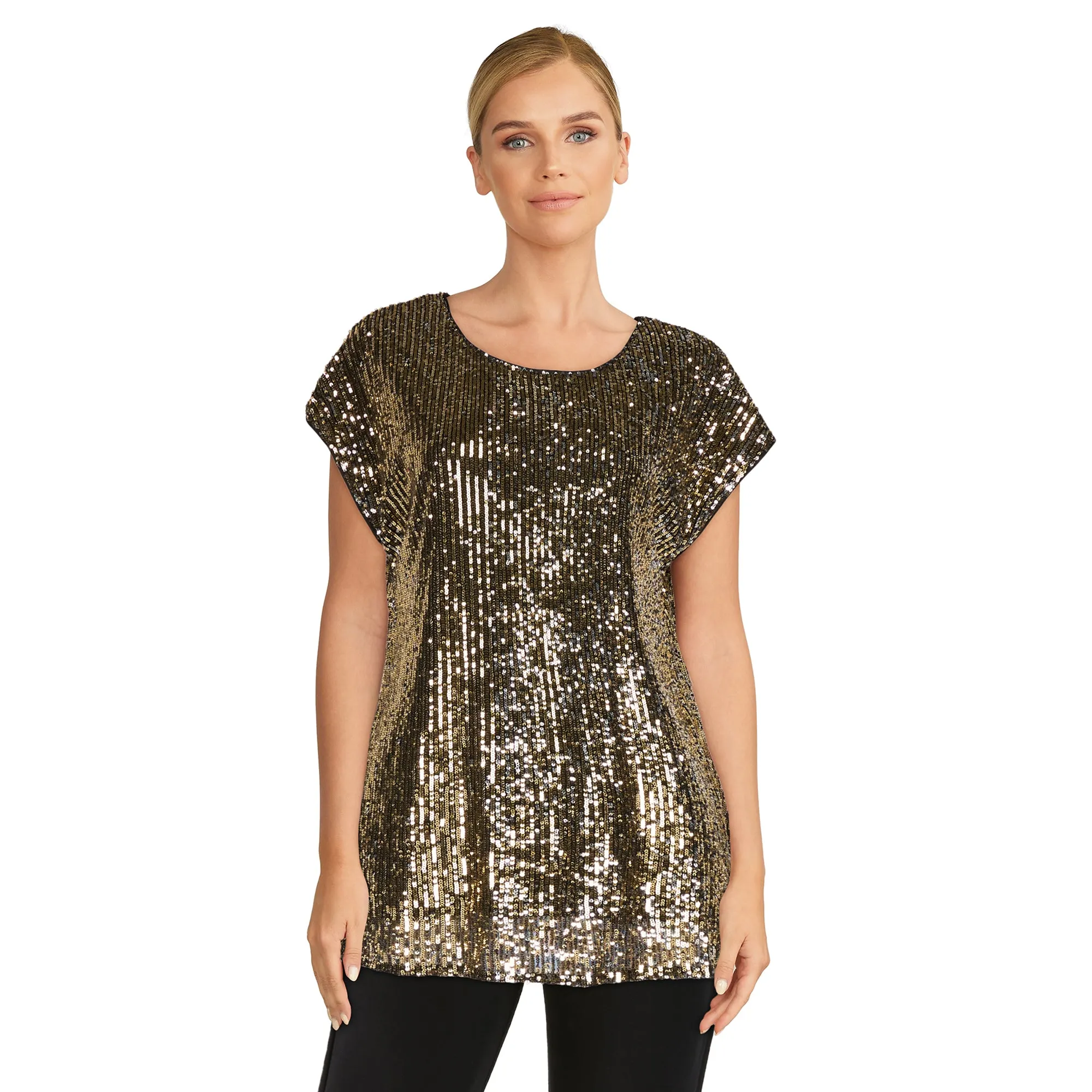 lily morgan Women's Sequin Boxy Top sold by Giant Tiger product image thumbnail 5