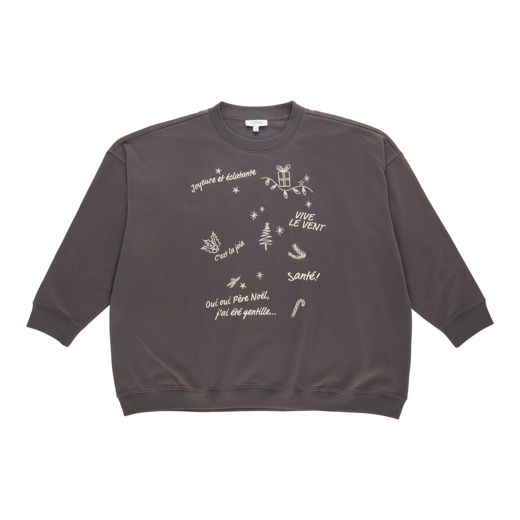 mySTYLE Women's Plus Long Sleeve Crew Neck Sweater sold by Giant Tiger product image thumbnail 2