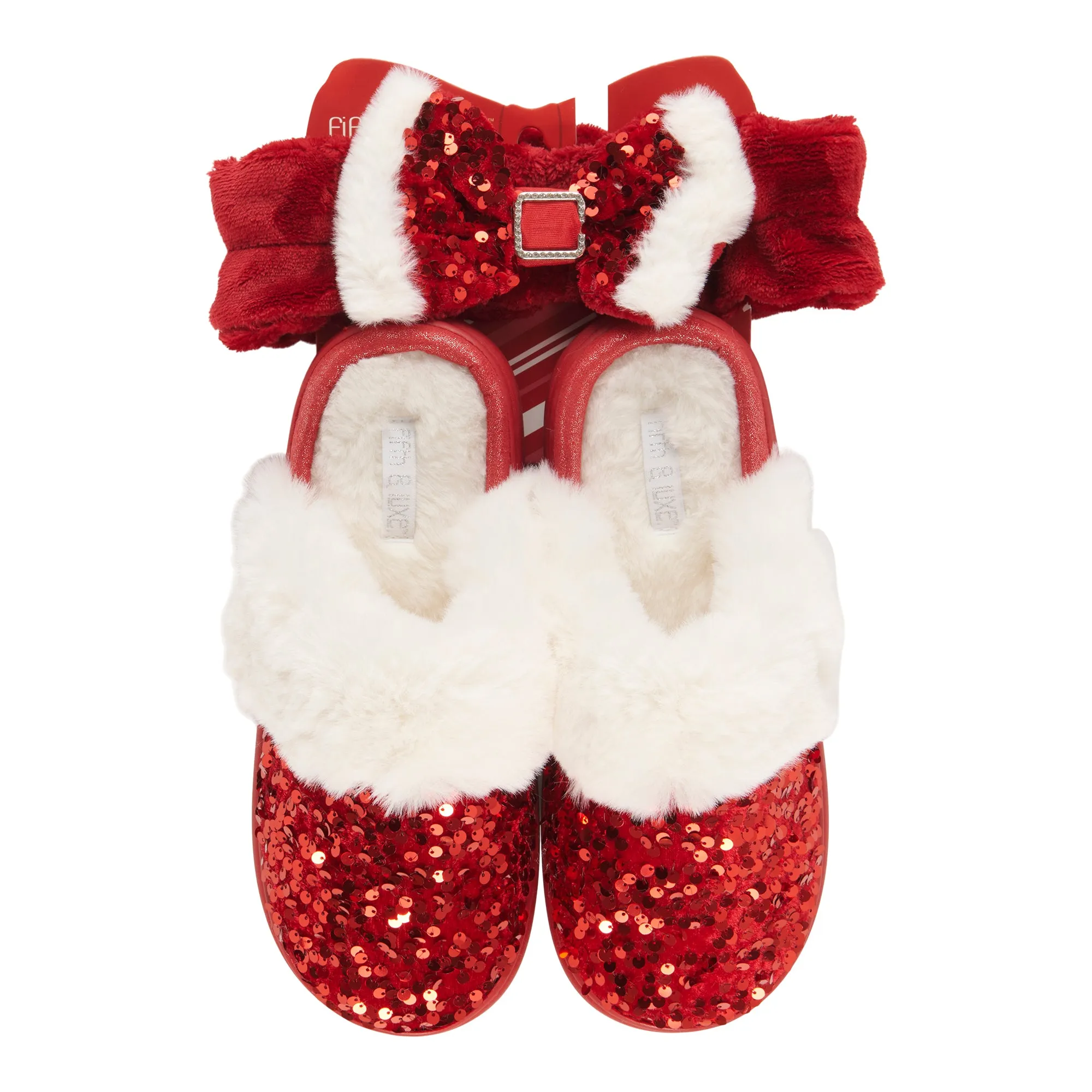 Women's Holiday Sequin Slippers and Spa Headband Set, 2-Piece sold by Giant Tiger product image thumbnail 4