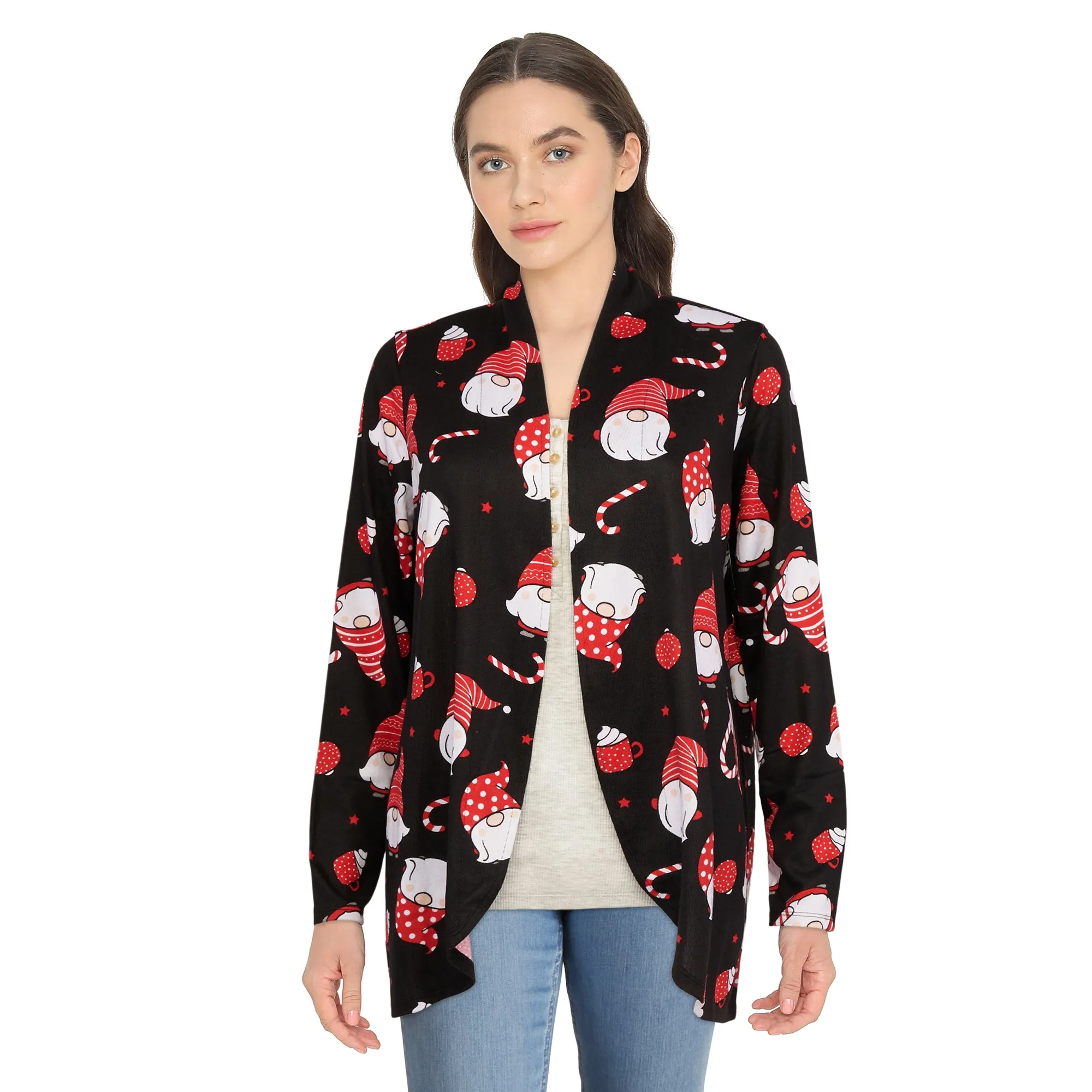 Comfy Cozy Women's Open Front Christmas Cardigan sold by Giant Tiger