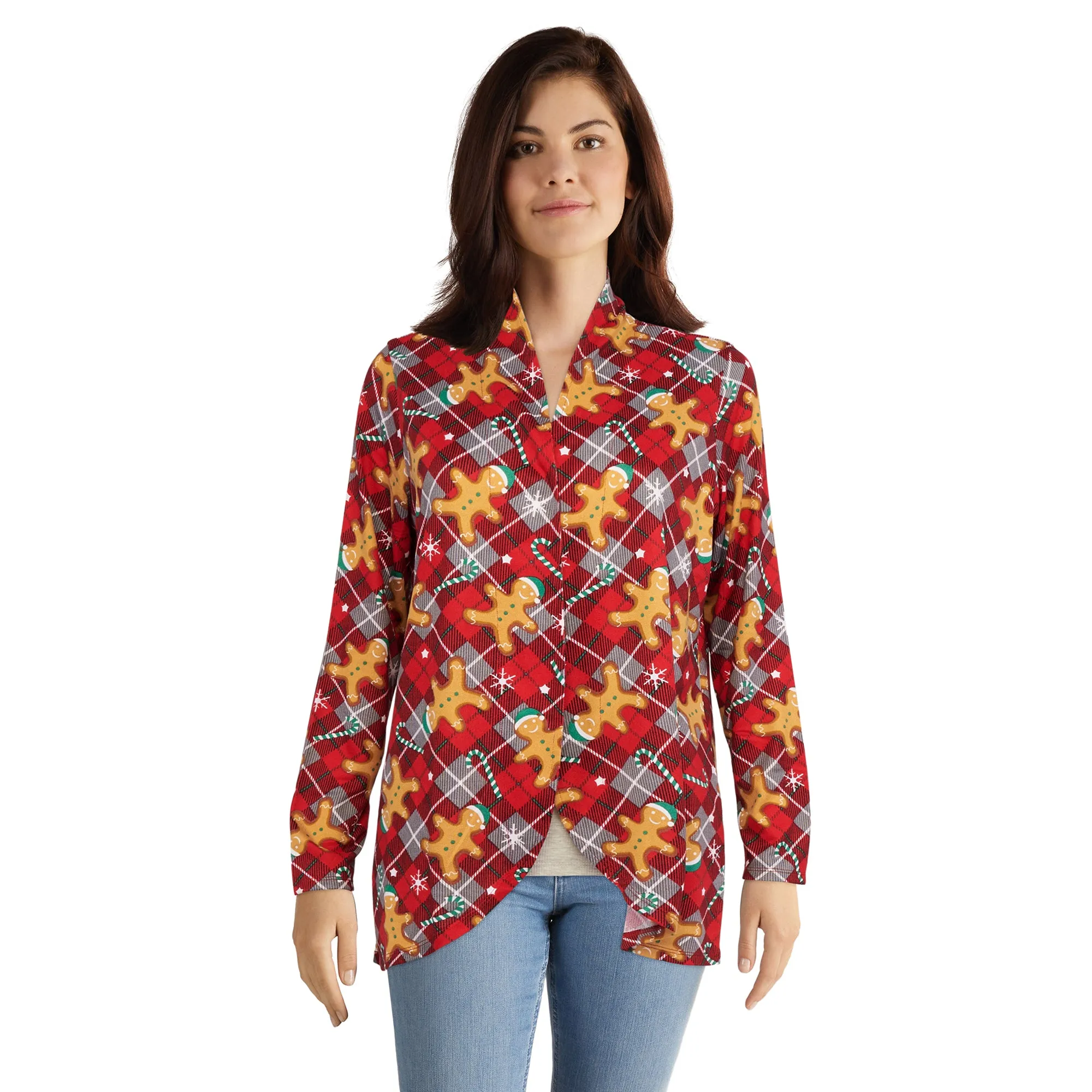 Comfy Cozy Women's Open Front Christmas Cardigan sold by Giant Tiger product image thumbnail 3