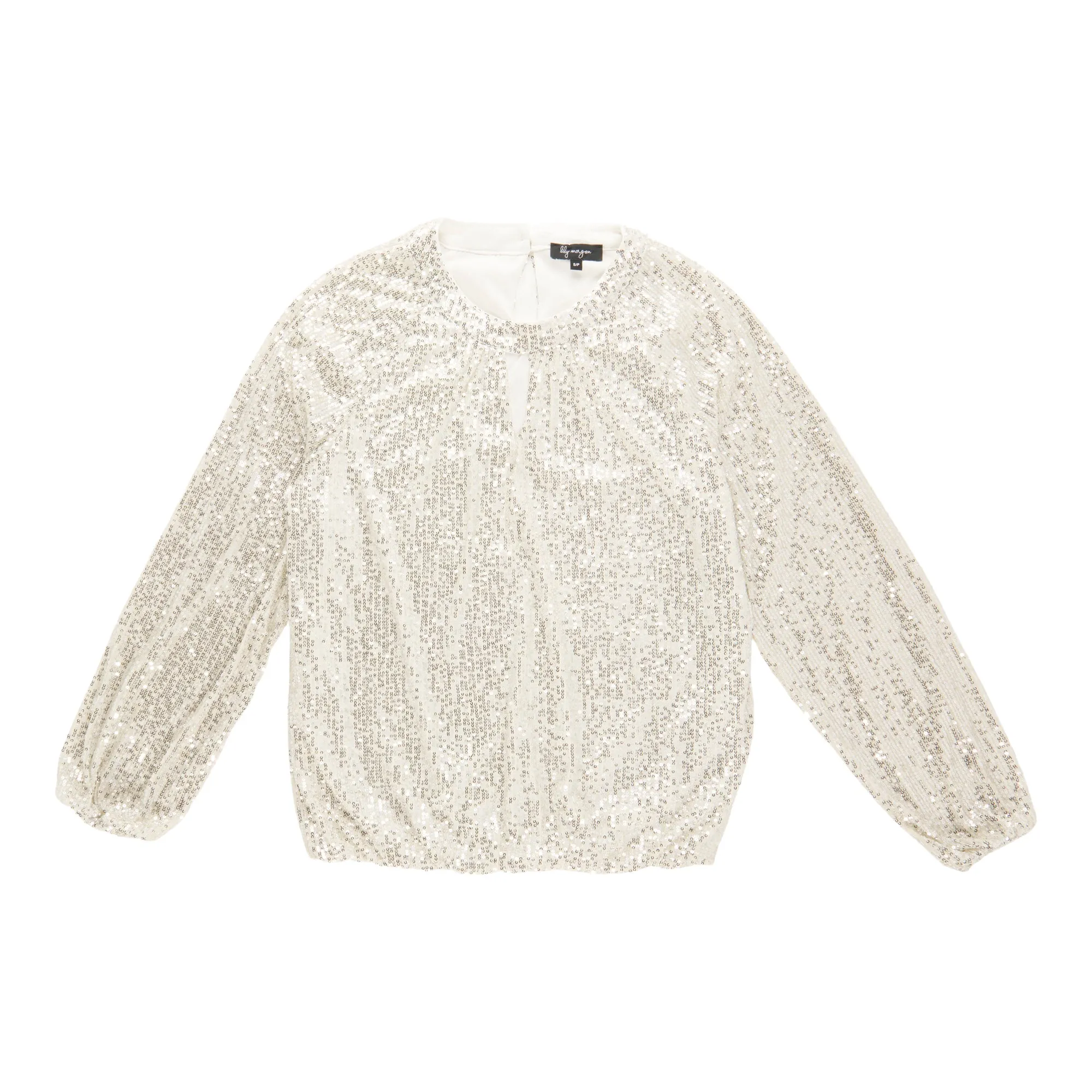 lily morgan Women's Sequin Keyhole Top sold by Giant Tiger