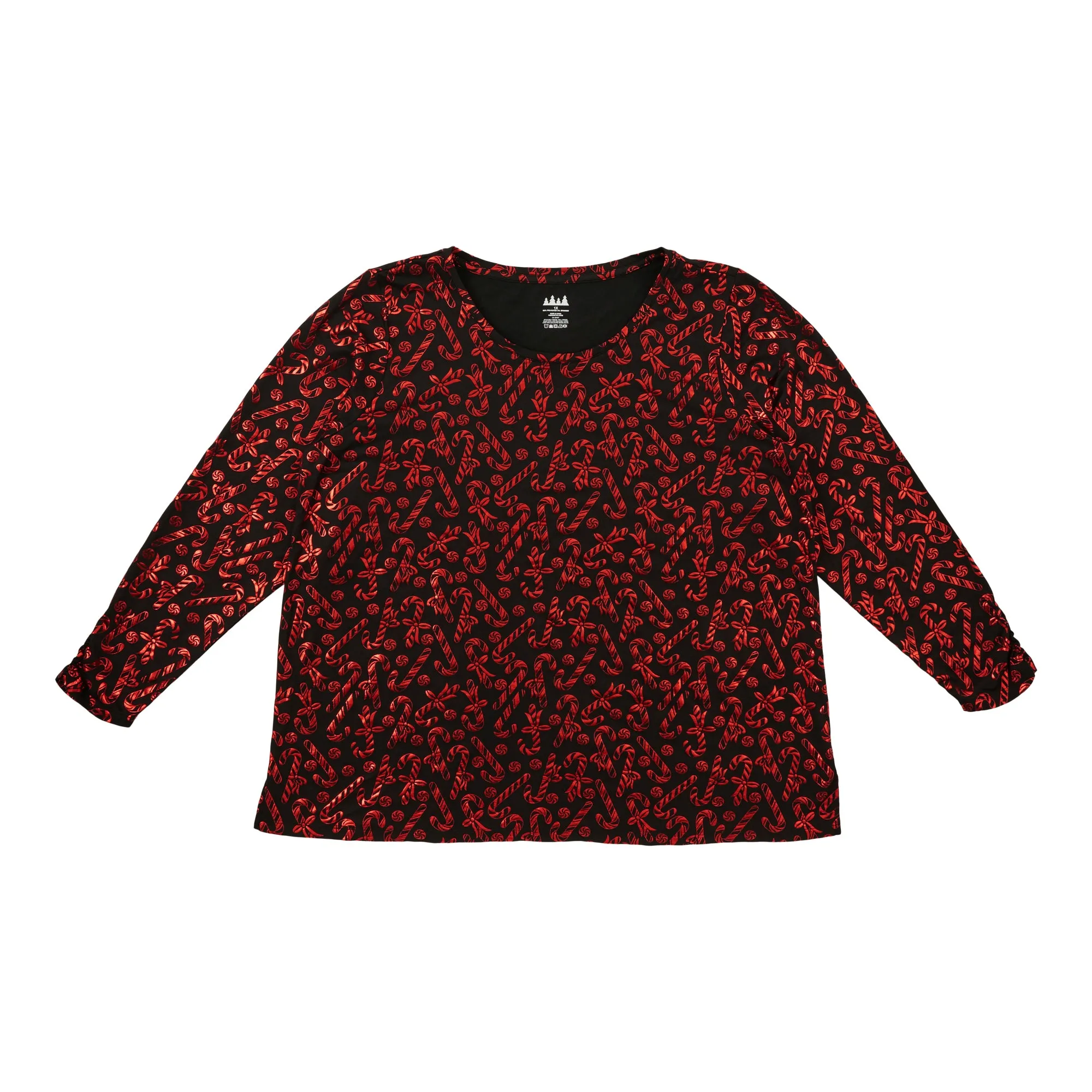 Comfy Cozy Women's Plus Long Sleeve Christmas Top sold by Giant Tiger