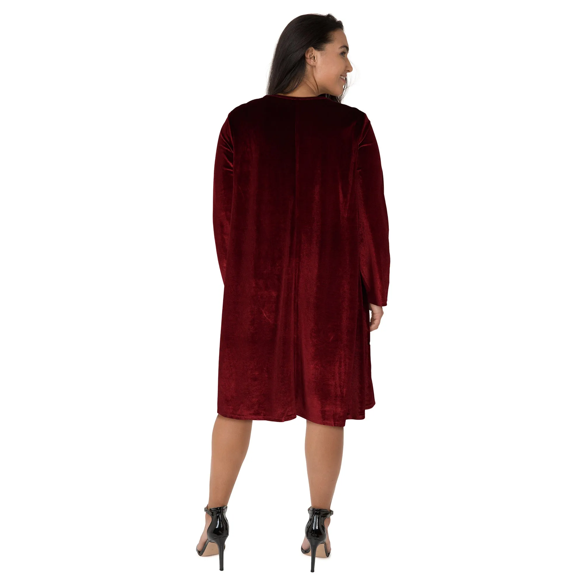 lily morgan Women's Plus Velvet A-Line Dress sold by Giant Tiger product image thumbnail 4