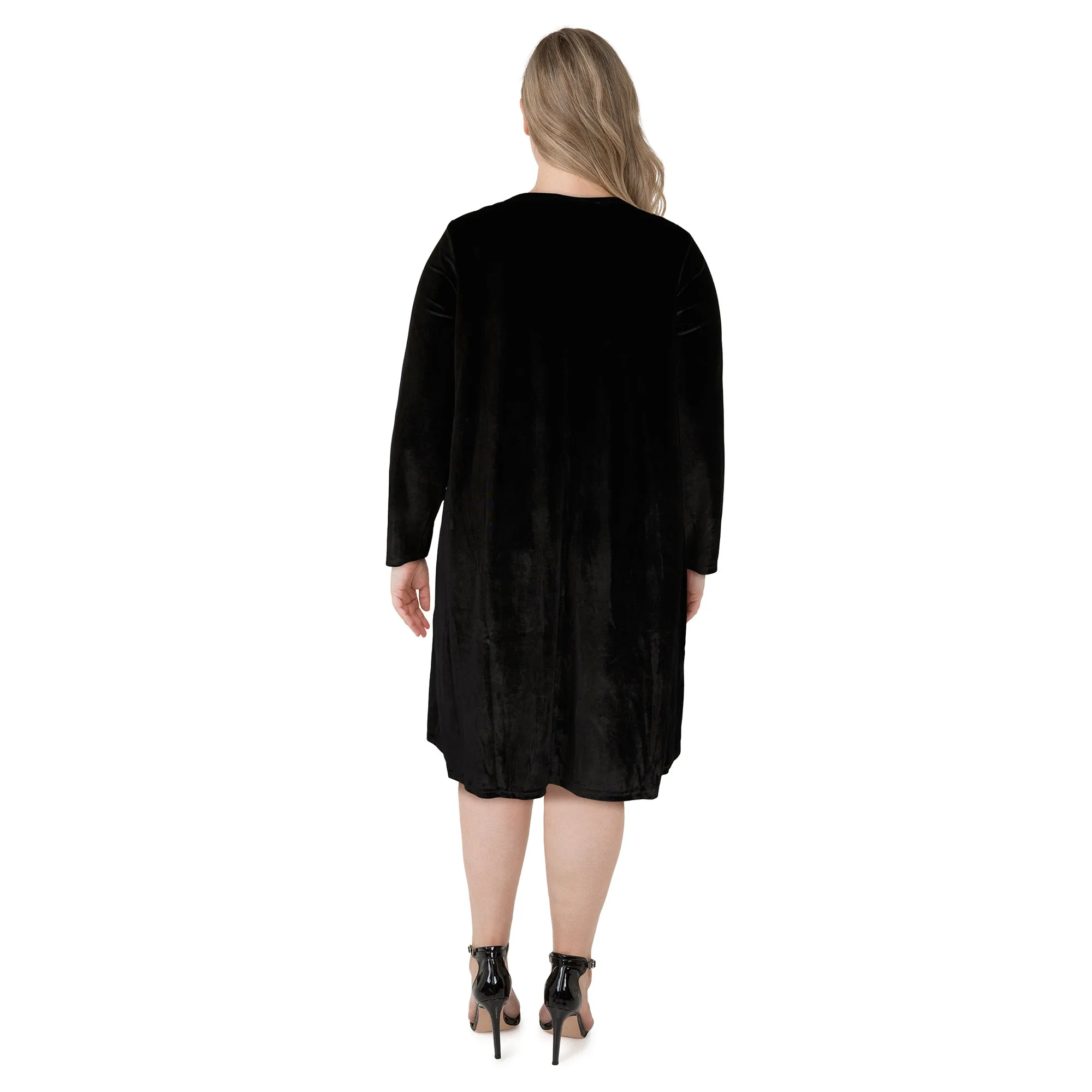 lily morgan Women's Plus Velvet A-Line Dress sold by Giant Tiger product image thumbnail 2