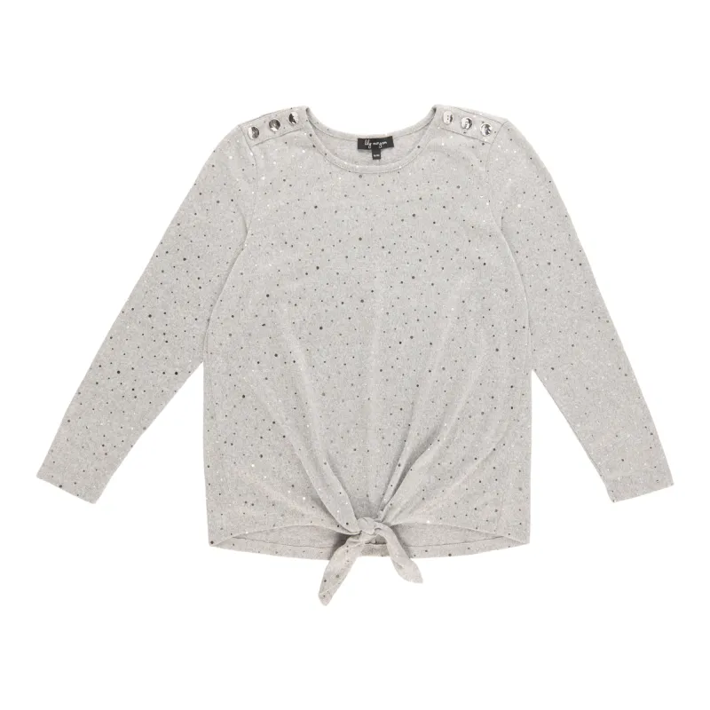 lily morgan Women's Tie Front Long Sleeve Top sold by Giant Tiger