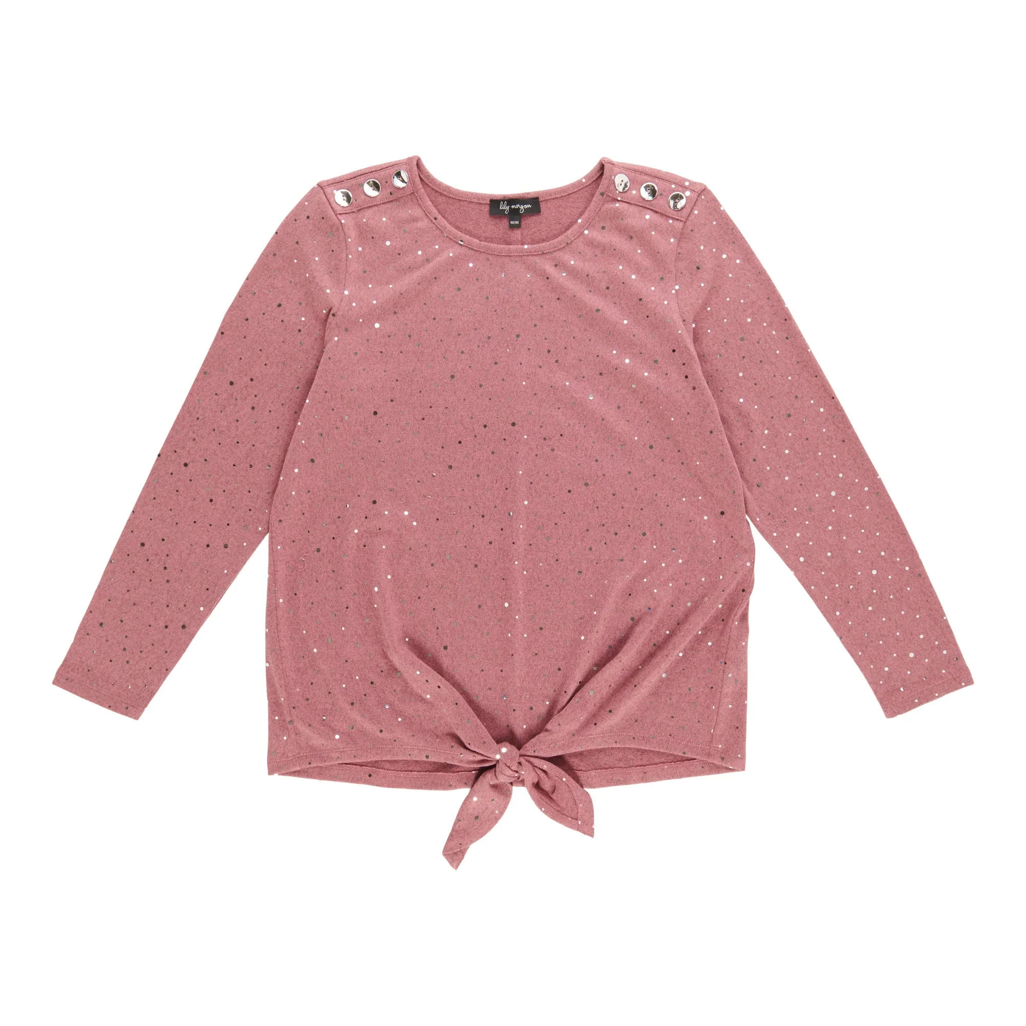 lily morgan Women's Tie Front Long Sleeve Top sold by Giant Tiger product image thumbnail 2