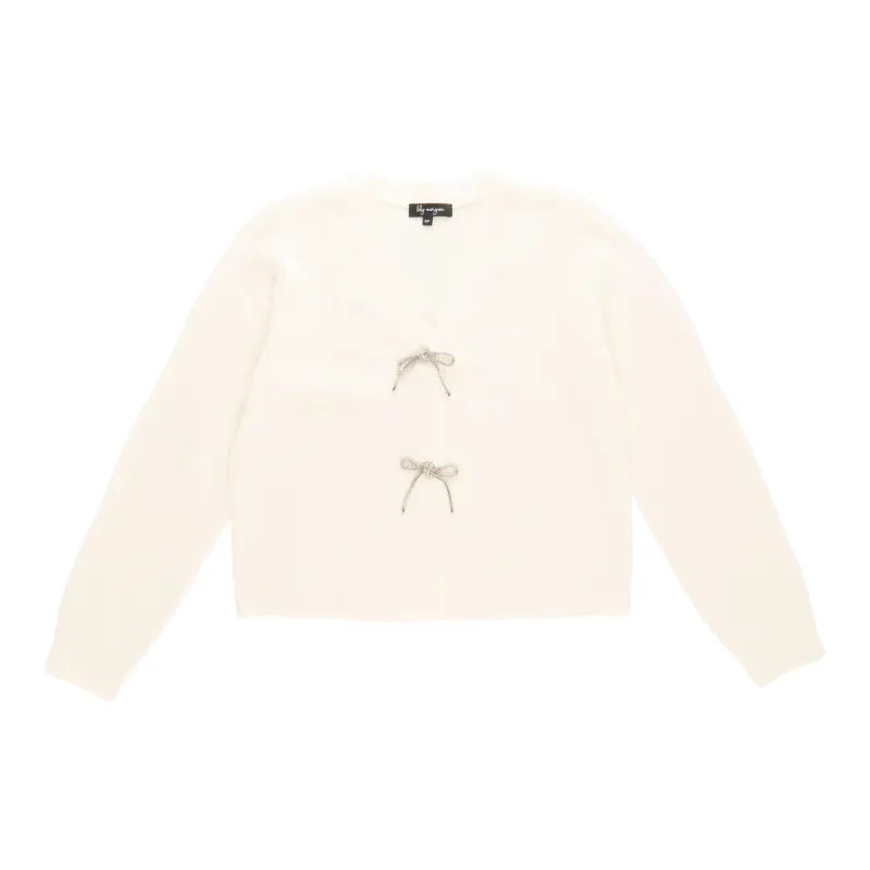 lily morgan Women's Rhinestone Bow Cardigan sold by Giant Tiger
